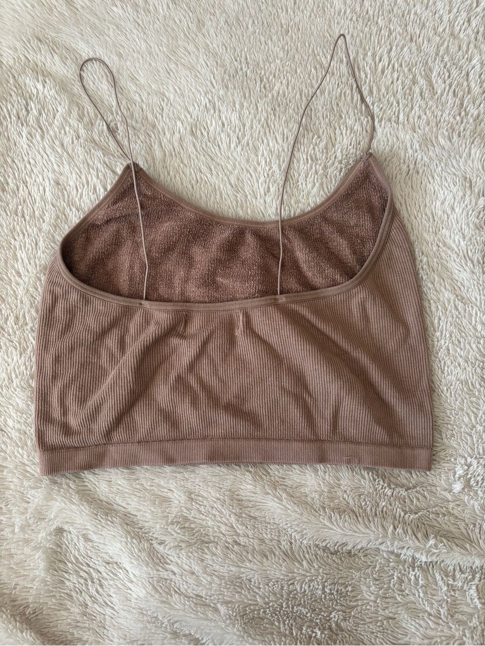 Spaghetti Strap Crop Tank – Mocha - Picture 2 of 5
